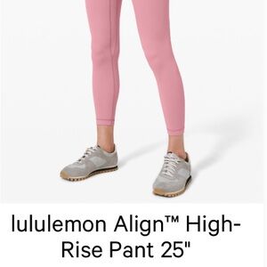 Lululemon Pink High-Rise Align Leggings